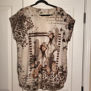 Unique Artsy Parisian Top